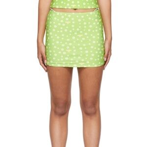 OMIGHTY Green Floral Mini Skirt